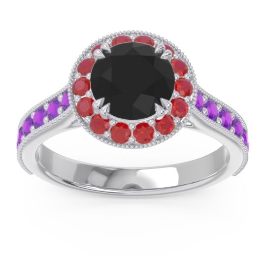 Halo Pave Milgrain Himsira Ring