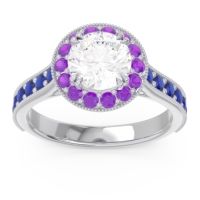 Halo Pave Milgrain Himsira Ring
