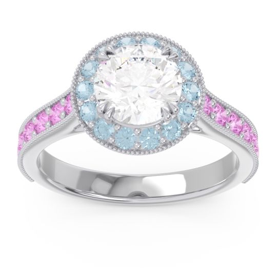 Halo Pave Milgrain Himsira Ring