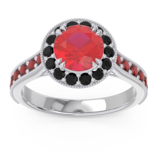 Halo Pave Milgrain Himsira Ring