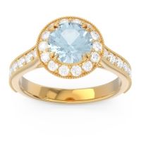 Halo Pave Milgrain Himsira Ring