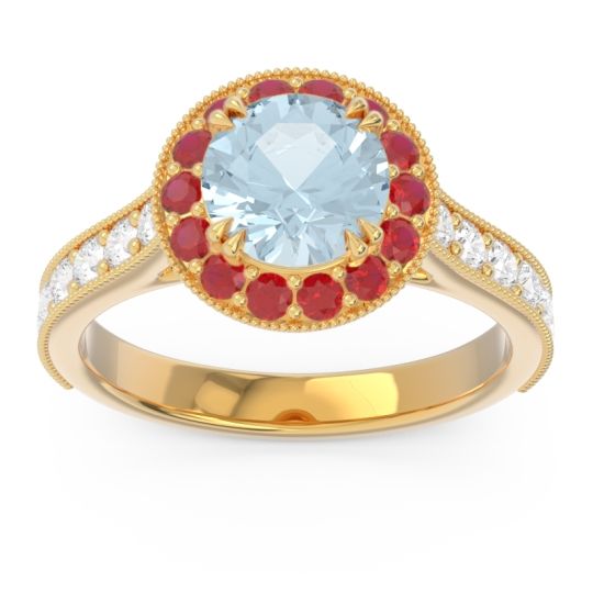 Halo Pave Milgrain Himsira Ring