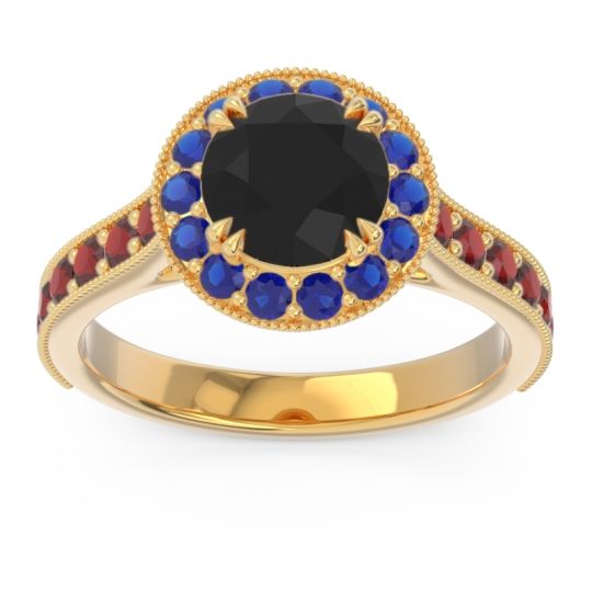 Halo Pave Milgrain Himsira Ring