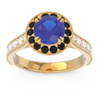 Halo Pave Milgrain Himsira Ring