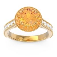 Halo Pave Milgrain Himsira Ring