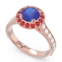 Halo Pave Milgrain Himsira Ring