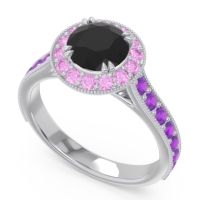 Halo Pave Milgrain Himsira Ring