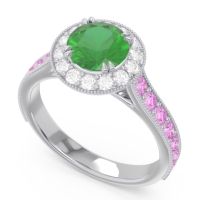 Halo Pave Milgrain Himsira Ring