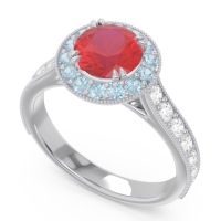 Halo Pave Milgrain Himsira Ring