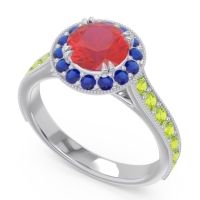 Halo Pave Milgrain Himsira Ring