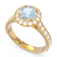 Halo Pave Milgrain Himsira Ring