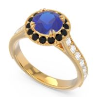 Halo Pave Milgrain Himsira Ring