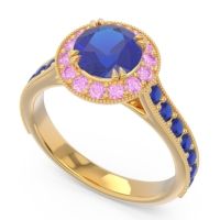 Halo Pave Milgrain Himsira Ring