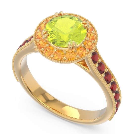 Halo Pave Milgrain Himsira Ring