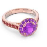Halo Pave Milgrain Himsira Ring