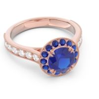 Halo Pave Milgrain Himsira Ring