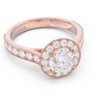 Halo Pave Milgrain Himsira Ring