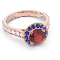 Halo Pave Milgrain Himsira Ring