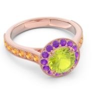 Halo Pave Milgrain Himsira Ring