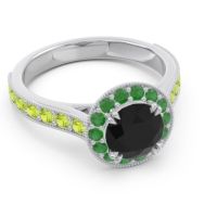 Halo Pave Milgrain Himsira Ring