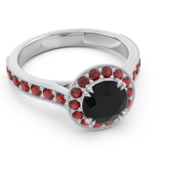 Halo Pave Milgrain Himsira Ring