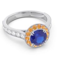 Halo Pave Milgrain Himsira Ring