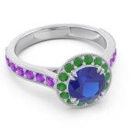 Halo Pave Milgrain Himsira Ring