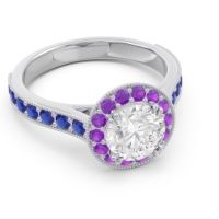 Halo Pave Milgrain Himsira Ring