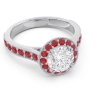 Halo Pave Milgrain Himsira Ring