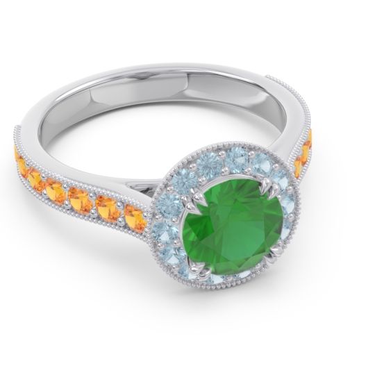 Halo Pave Milgrain Himsira Ring