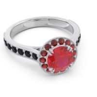 Halo Pave Milgrain Himsira Ring