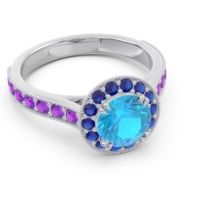 Halo Pave Milgrain Himsira Ring