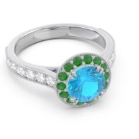 Halo Pave Milgrain Himsira Ring