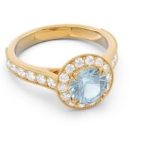 Halo Pave Milgrain Himsira Ring