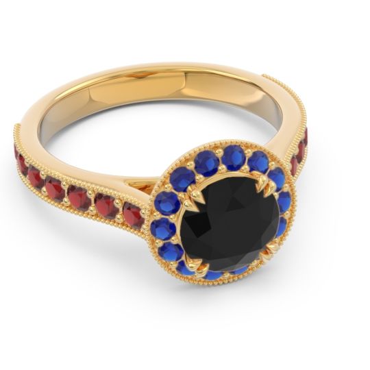 Halo Pave Milgrain Himsira Ring