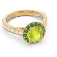 Halo Pave Milgrain Himsira Ring