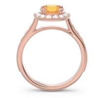 Halo Pave Milgrain Himsira Ring