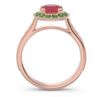 Halo Pave Milgrain Himsira Ring