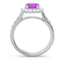 Halo Pave Milgrain Himsira Ring