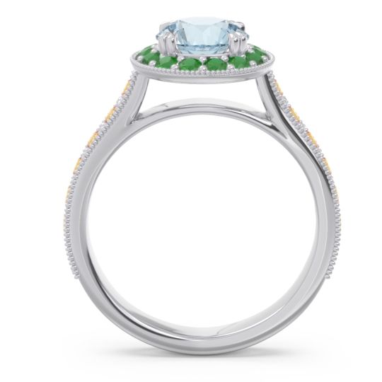Halo Pave Milgrain Himsira Ring