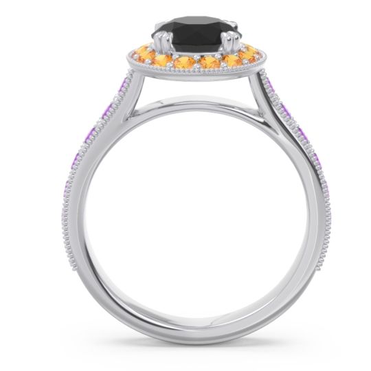 Halo Pave Milgrain Himsira Ring