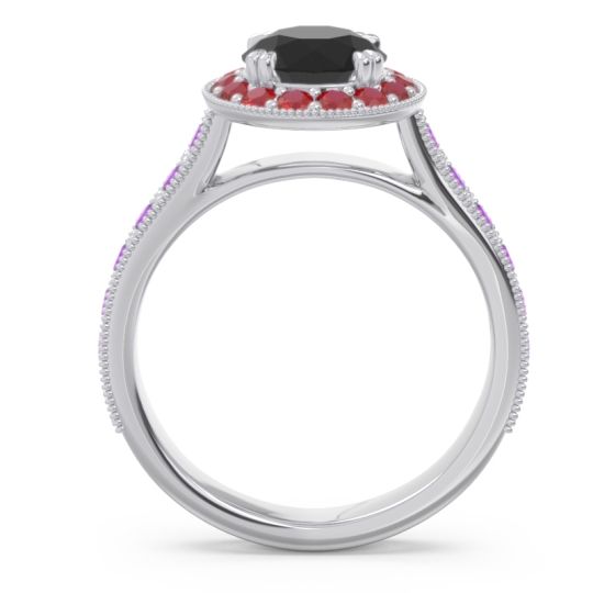 Halo Pave Milgrain Himsira Ring