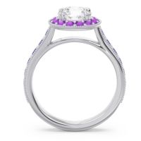 Halo Pave Milgrain Himsira Ring