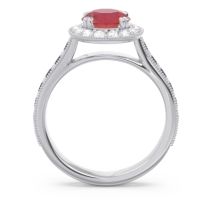 Halo Pave Milgrain Himsira Ring