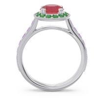 Halo Pave Milgrain Himsira Ring