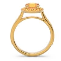 Halo Pave Milgrain Himsira Ring