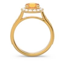 Halo Pave Milgrain Himsira Ring