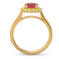 Halo Pave Milgrain Himsira Ring