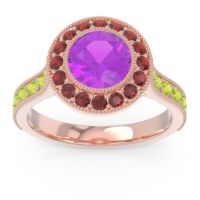 Halo Milgrain Pave Vedi Ring