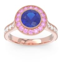 Halo Milgrain Pave Vedi Ring
